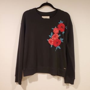 Hollister Floral Embroidered Top Women's Size M